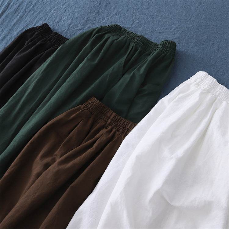 Cotton Linen Women's Sand Washed Linen Bloomers - P12 Hub Europe
