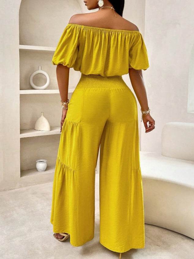 Women's Short Sleeve Suit With Summer Sleeve Pleats - P12 Hub Europe