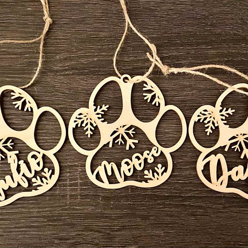 Creative Personalized Dog Name Pet Paw Christmas Decorations - P12 Hub Europe