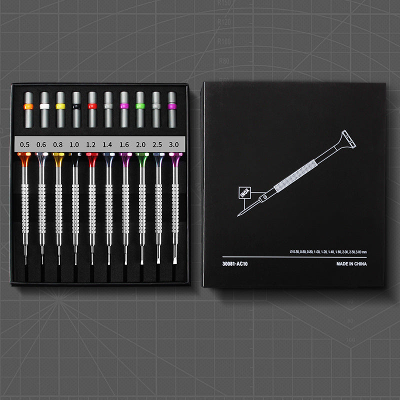 Repair Watch Hardware Tools Repair Watch Glasses Precision Cross And Straight Manual Screwdriver 10-piece Screwdriver