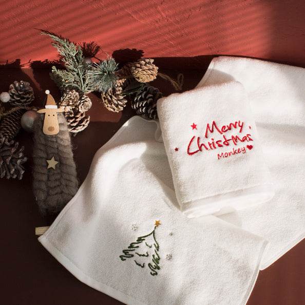 Customized Christmas Gift Name Enterprise Handheld Gift Pure Cotton Absorbent Towel - P12 Hub Europe