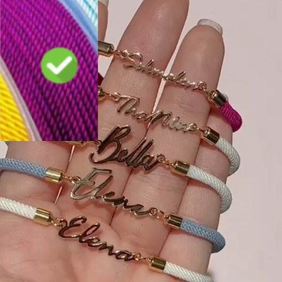 Personalized Colorful Rope Chain Custom Name Bracelet Personalized Adjustable Name Jewelry For Girls - P12 Hub Europe