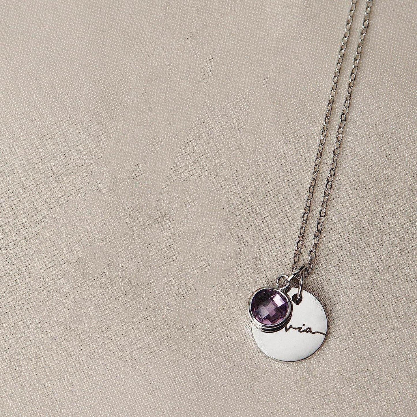 Personalized Name Engraving Necklace Birthstone Pendants Stackable Jewelry Birthday Gift For Women Mom Wife Daughter Friend - P12 Hub Europe