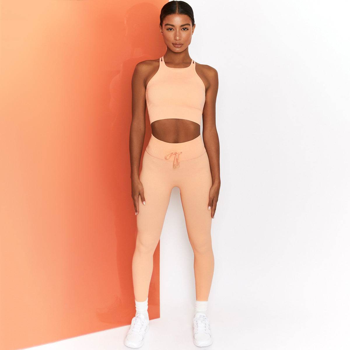 Fashion Casual Solid Color Knitted Yoga Suit - P12 Hub Europe