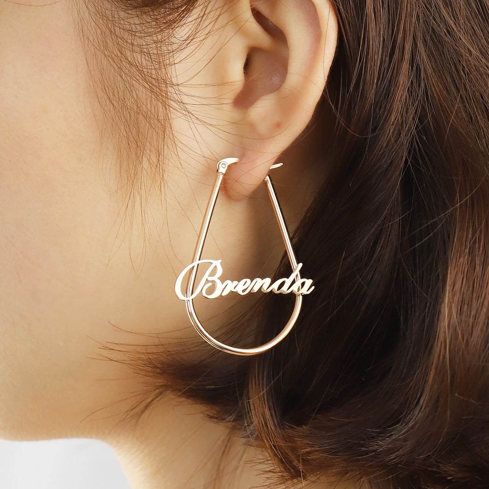 Personalized DIY English BrendaU-shaped Earrings - P12 Hub Europe