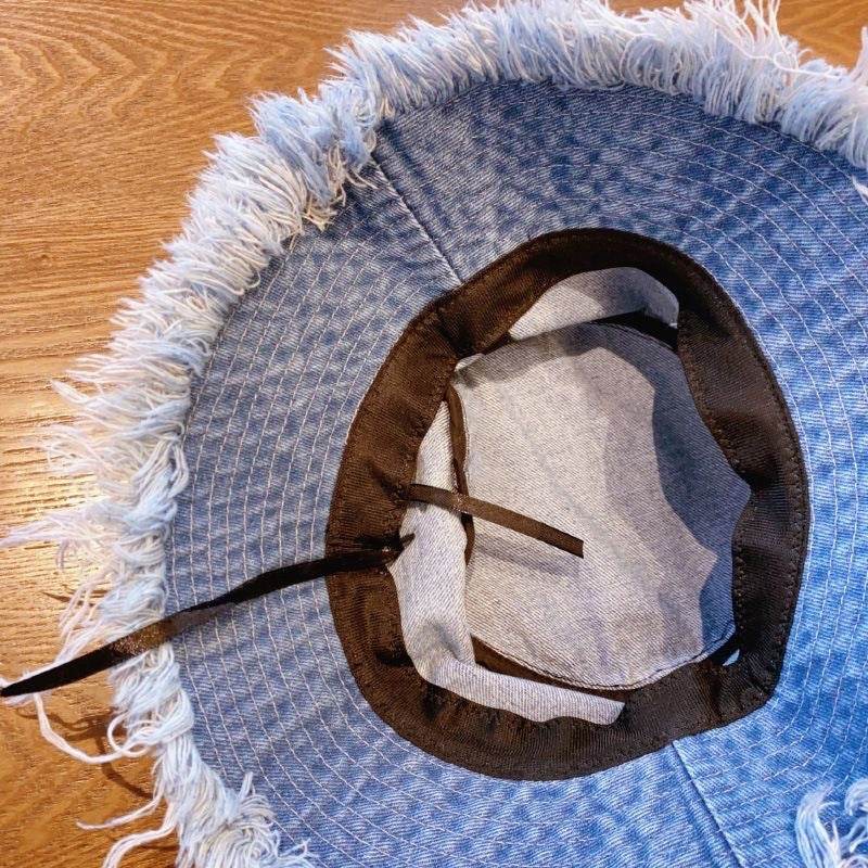 Jean Fisherman Hat Women's Spring And Summer Thin Washed Old Frayed Edge Bucket Hat Outdoor - P12 Hub Europe