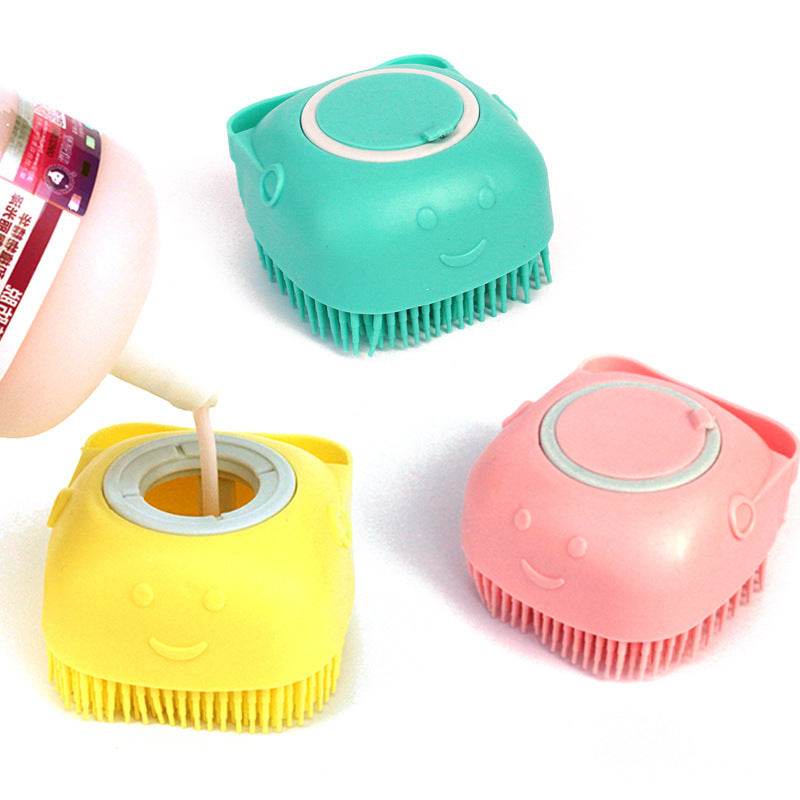 Silicone Dog Bath Massage Gloves Brush Pet Cat Bathroom Cleaning Tool Comb Brush For Dog Can Pour Shampoo Dog Grooming Supplies - P12 Hub Europe