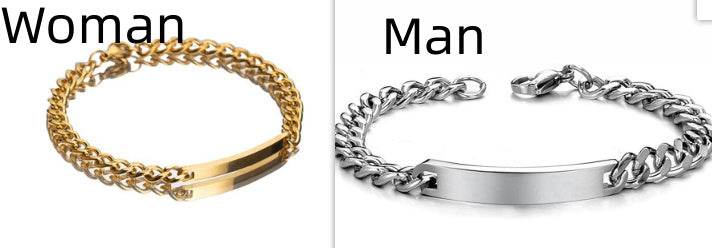 Titanium Steel Curved Plate Rose Gold Plated Men's And Women's Bracelet Bracelet - P12 Hub Europe