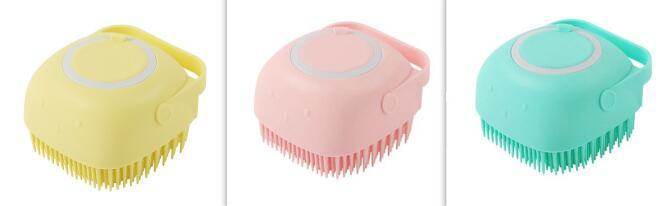 Silicone Dog Bath Massage Gloves Brush Pet Cat Bathroom Cleaning Tool Comb Brush For Dog Can Pour Shampoo Dog Grooming Supplies - P12 Hub Europe