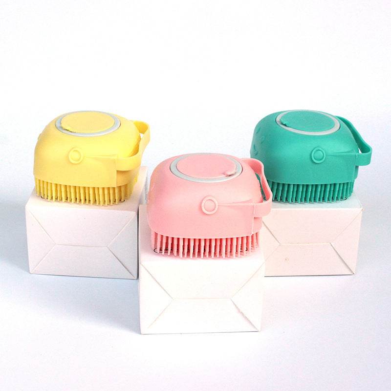 Silicone Dog Bath Massage Gloves Brush Pet Cat Bathroom Cleaning Tool Comb Brush For Dog Can Pour Shampoo Dog Grooming Supplies - P12 Hub Europe