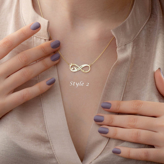 Custom Multi-name English Letter Necklace Laser Lettering - P12 Hub Europe