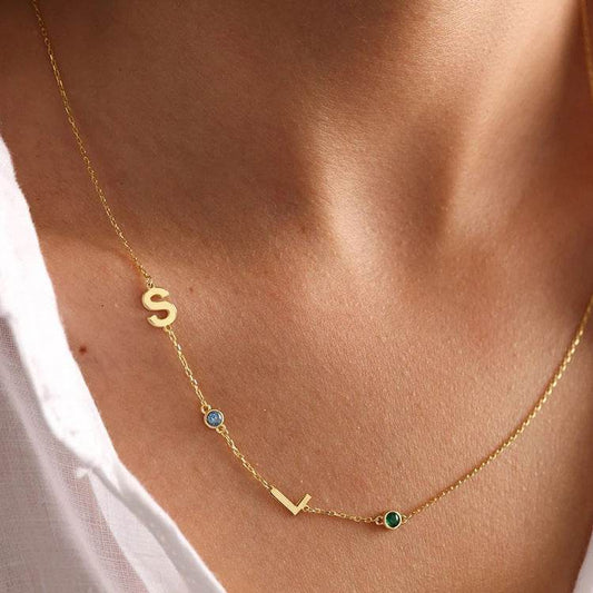 Stainless Steel 26 English Letter Name Necklace - P12 Hub Europe