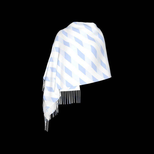 Horizontal Faux Cashmere Thermal Fringe Scarf - P12 Hub Europe