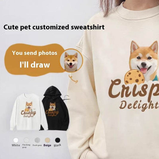 Pet Custom Hoodie Long Sleeve Autumn Winter Cats And Dogs To Figure Custom - P12 Hub Europe