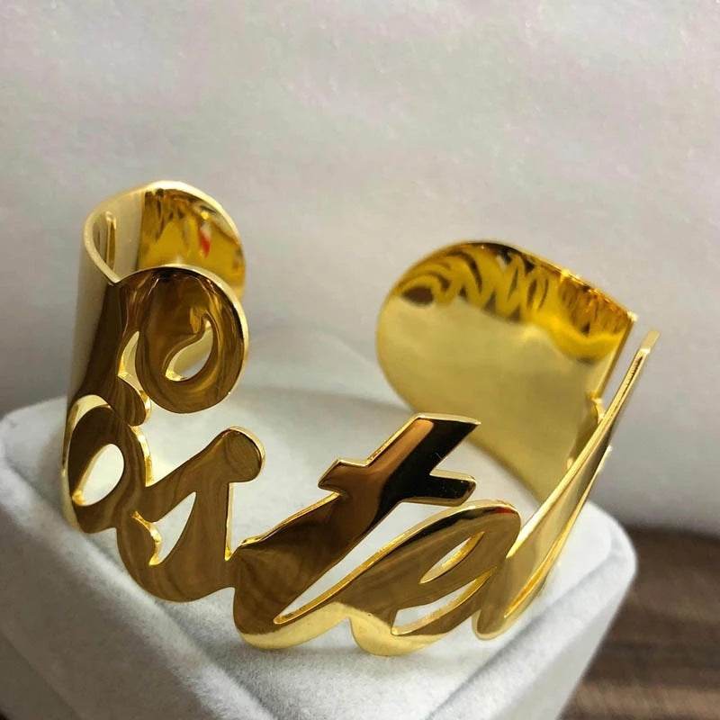 Stainless Steel Custom Name Letter Bracelet - P12 Hub Europe