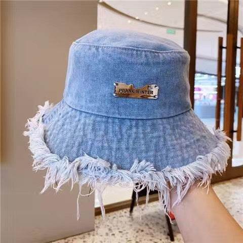 Jean Fisherman Hat Women's Spring And Summer Thin Washed Old Frayed Edge Bucket Hat Outdoor - P12 Hub Europe