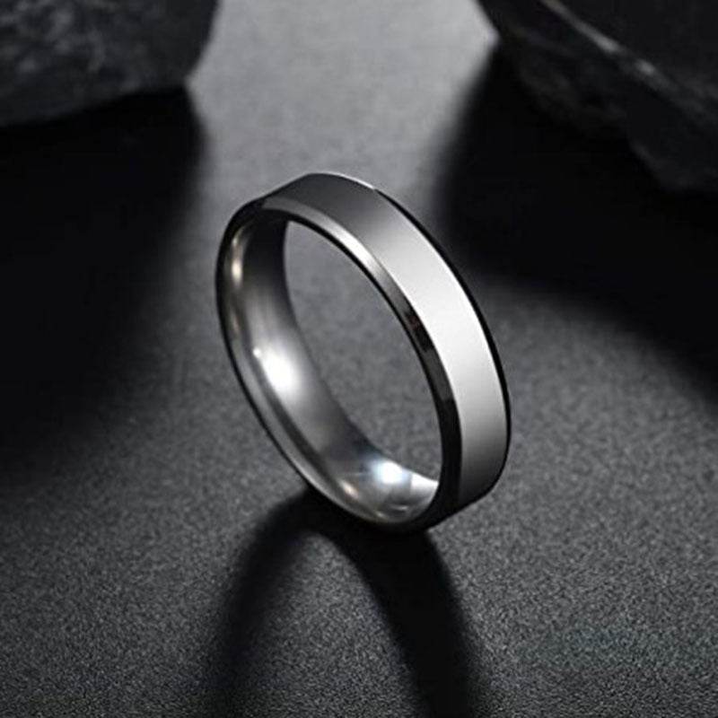 Stainless Steel Ring for Women Men Fashion Gold Color Finger Rings Wedding Band Jewelry Gift - P12 Hub Europe