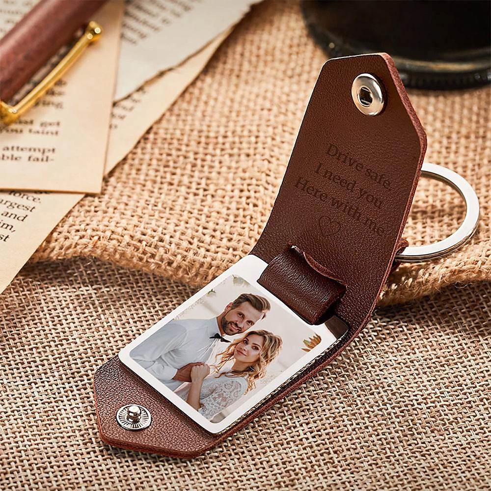Leather Photo UV Color Printed Keychain - P12 Hub Europe