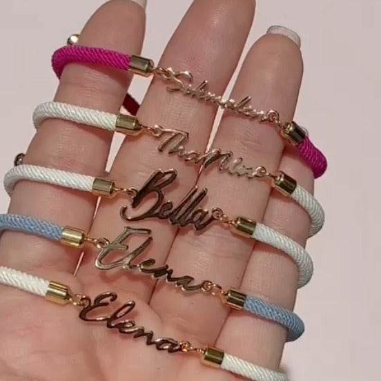 Personalized Colorful Rope Chain Custom Name Bracelet Personalized Adjustable Name Jewelry For Girls - P12 Hub Europe