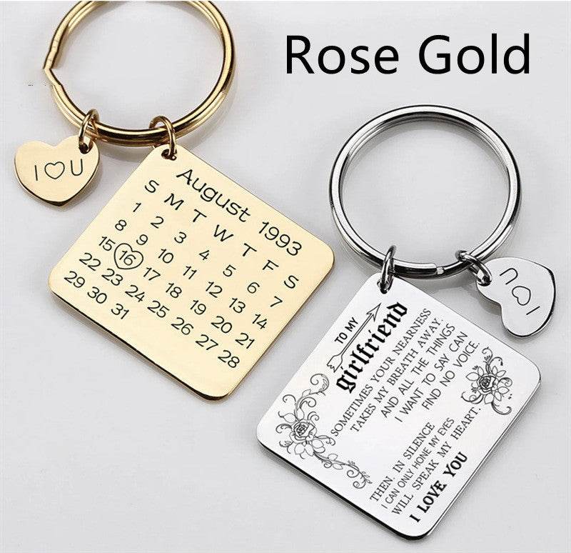 Creative Personality Stainless Steel Calendar Style Keychain - P12 Hub Europe