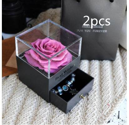 Eternal Flower Rose Jewelry Box for Birthday Presents Valentines Day Wedding Gift - P12 Hub Europe