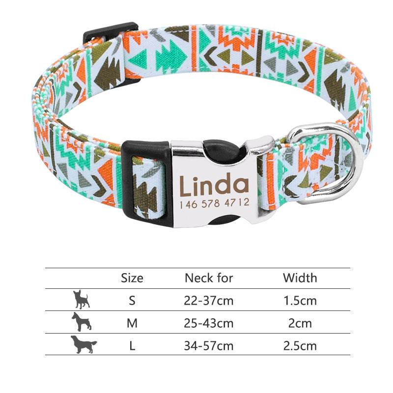 Nylon Pet Collar Personalized Customization - P12 Hub Europe