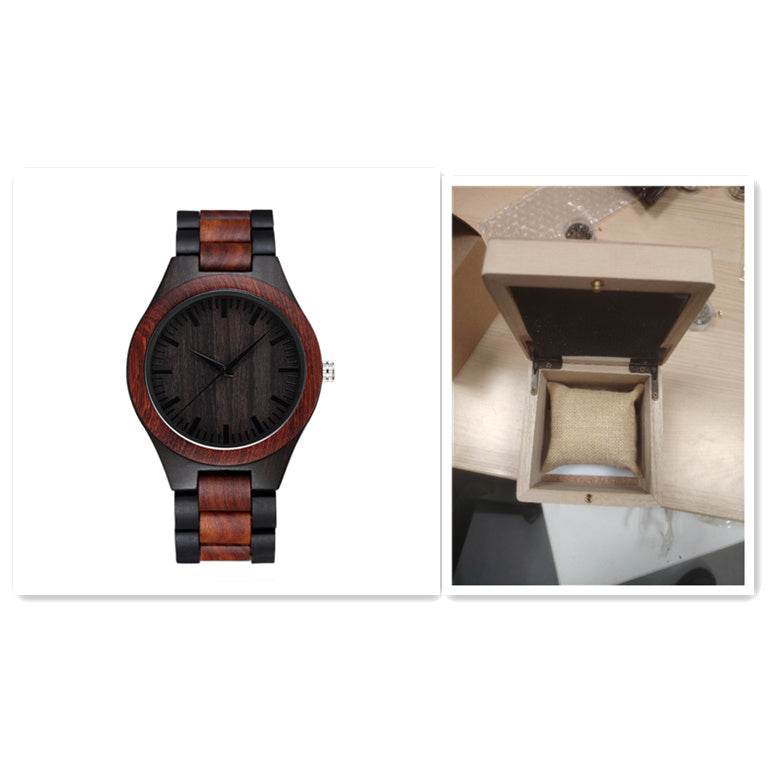 Men's And Women's Large Dial Wood Quartz Watch - P12 Hub Europe