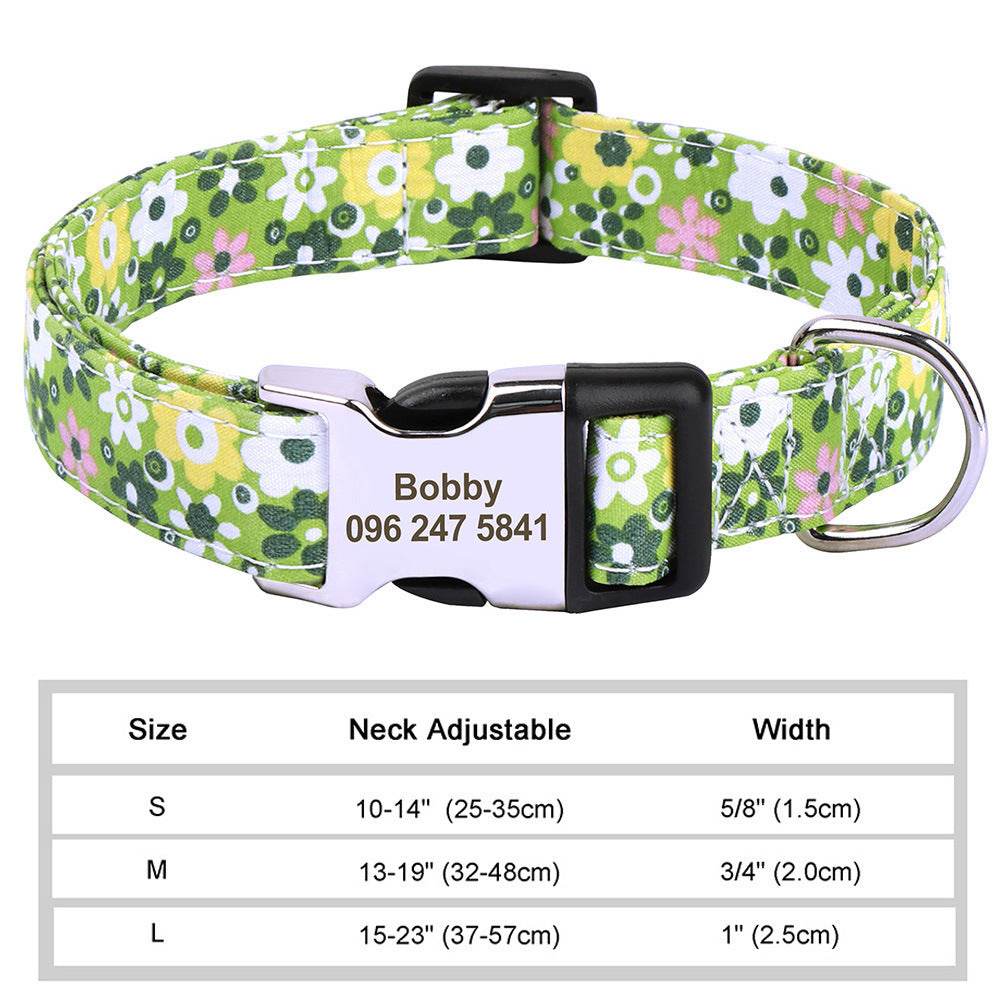 Nylon Pet Collar Personalized Customization - P12 Hub Europe