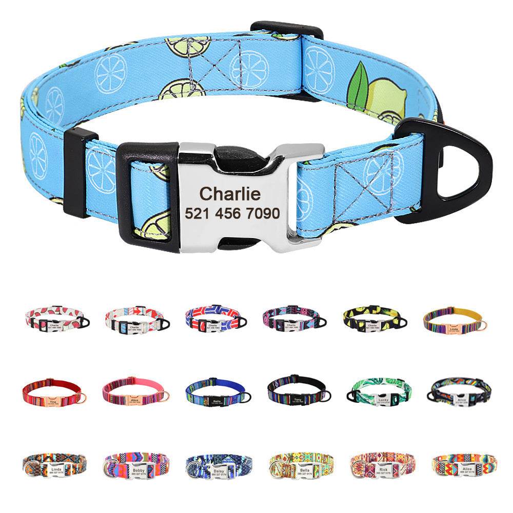 Nylon Pet Collar Personalized Customization - P12 Hub Europe