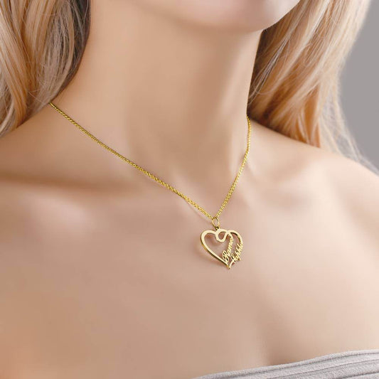 Custom heart shaped letter necklace - P12 Hub Europe