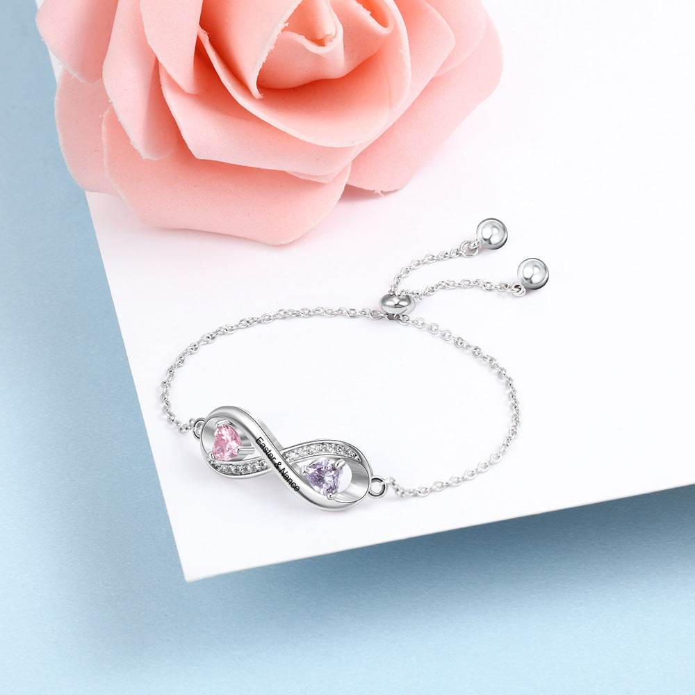 Personalized Carving Name Bracelet Birthstone - P12 Hub Europe