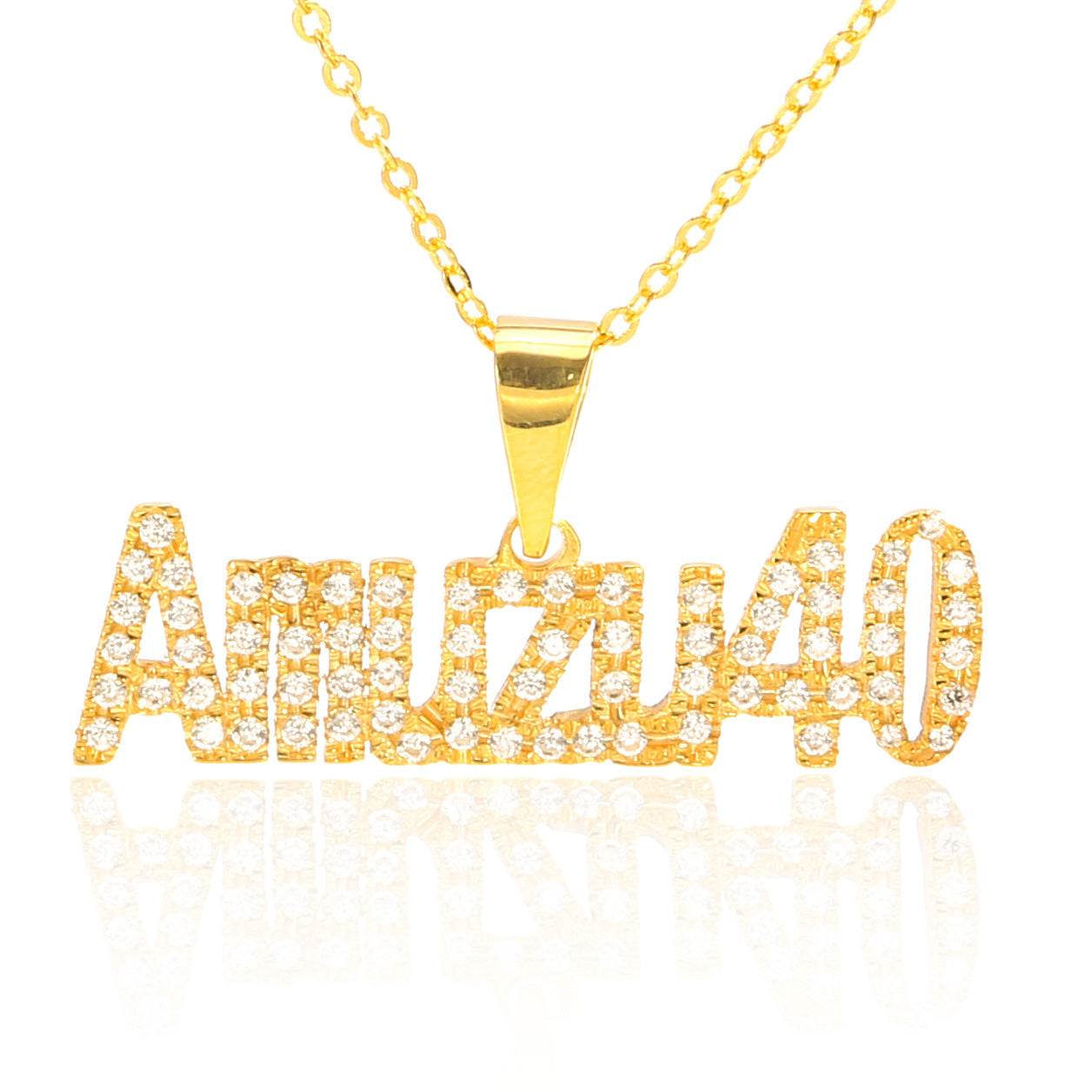 925 Sterling Silver Full Diamond Necklace Customization - P12 Hub Europe