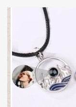 Sterling Silver Lovers Projection Necklace Fashion Jewelry - P12 Hub Europe
