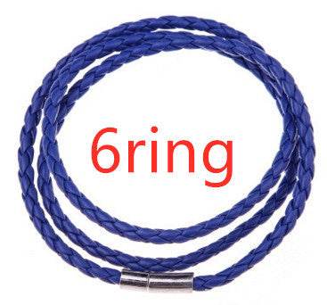 Personalized Mens Braided Genuine Leather Bracelet Stainless Steel Custom Beads Name Charm Bracelet For Men With Family Names - P12 Hub Europe