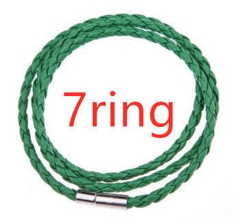 Personalized Mens Braided Genuine Leather Bracelet Stainless Steel Custom Beads Name Charm Bracelet For Men With Family Names - P12 Hub Europe
