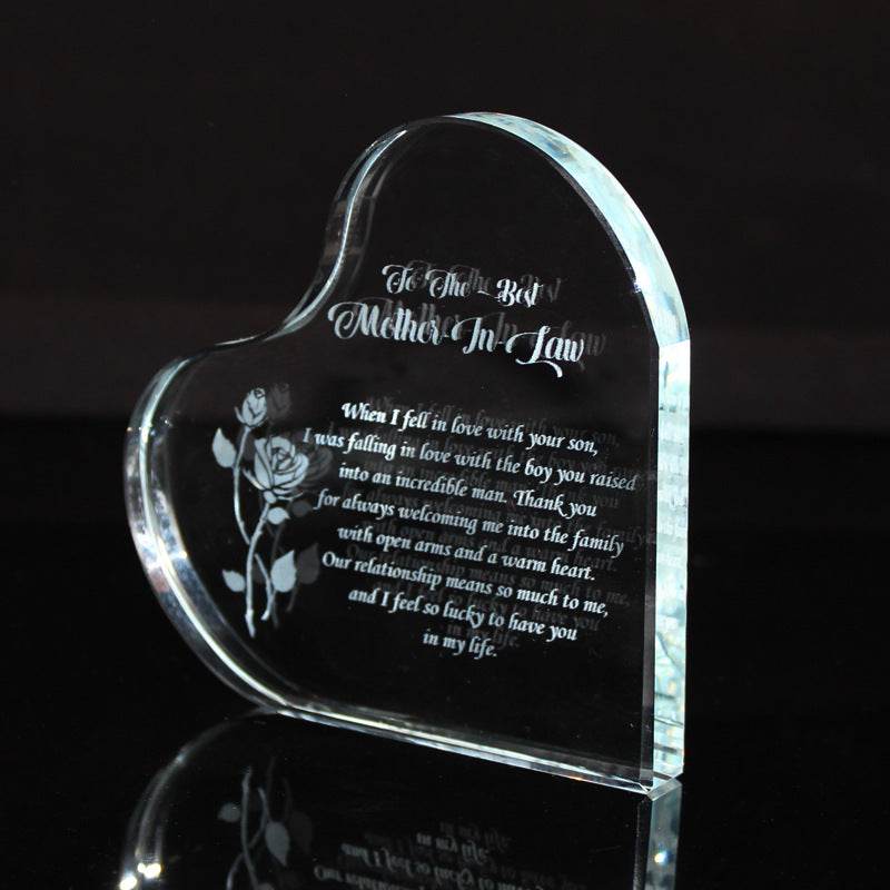 Heart-shaped crystal ornaments customized image love letter - P12 Hub Europe