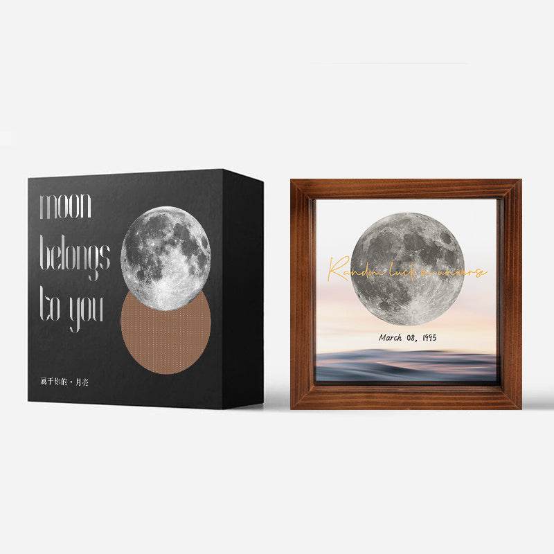 Customized Transparent Moon Frame For Couples On The Day Of Birth - P12 Hub Europe