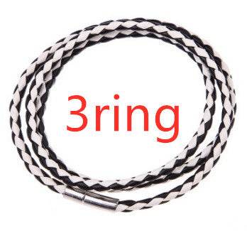 Personalized Mens Braided Genuine Leather Bracelet Stainless Steel Custom Beads Name Charm Bracelet For Men With Family Names - P12 Hub Europe