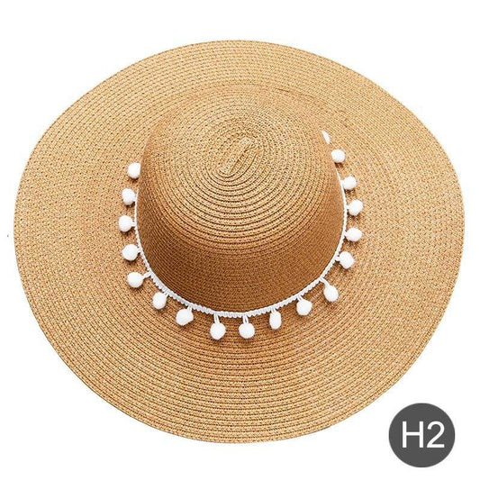 Fashion Personalized Custom Embroidery Beach Hat Your Name Text Logo Women Sun Hat Palm Straw Hat - P12 Hub Europe