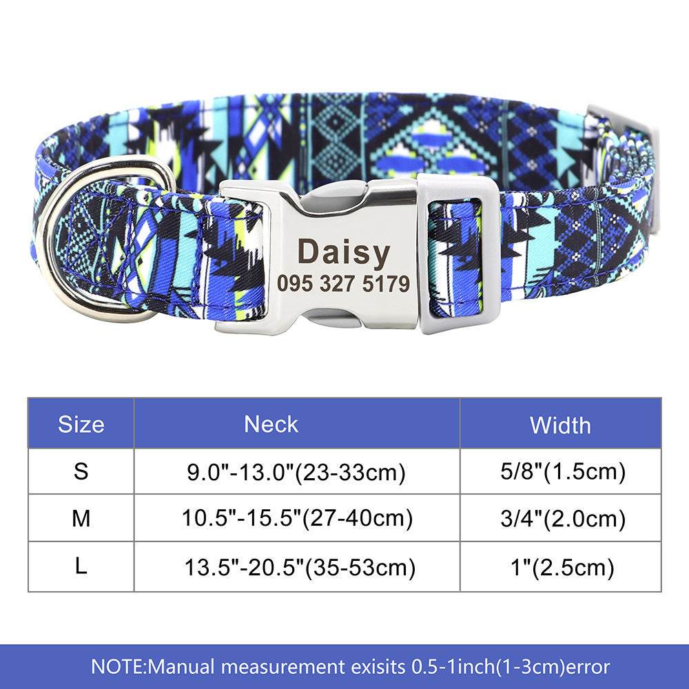 Nylon Pet Collar Personalized Customization - P12 Hub Europe