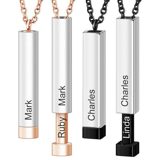 Customize Lovers Name Stainless Steel Necklace Remember Your Most Meaningful Phrase Word - P12 Hub Europe