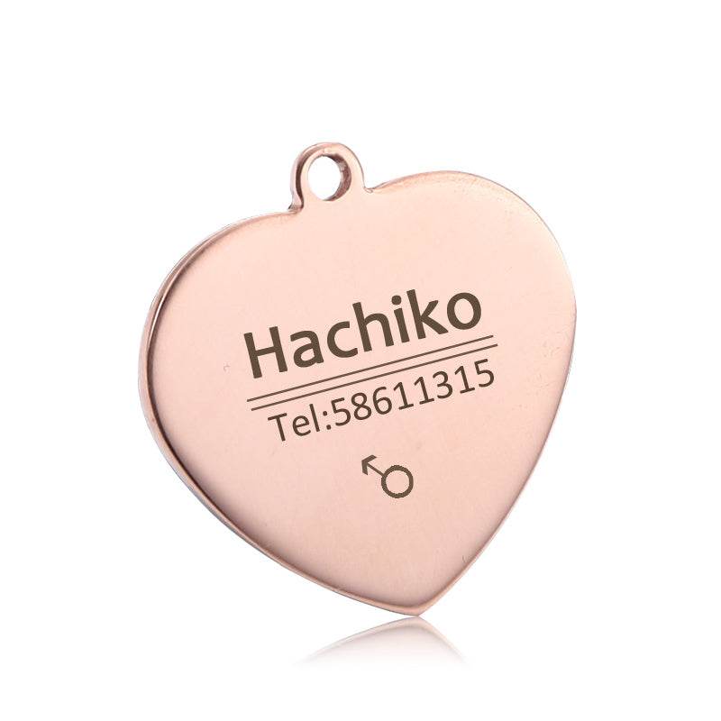 Print on Demand Pet Titanium Steel Tag Engrave Dog Name, Phone Number, Address, Photo - P12 Hub Europe