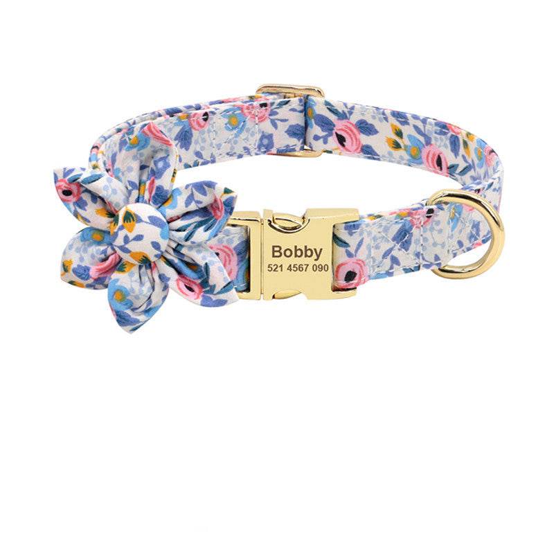 Fashion Printed Dog Collar Personalized Nylon Dog Collar Custom Pet Puppy Cat Collars Engraved ID Tag Collars Dog Accessories - P12 Hub Europe