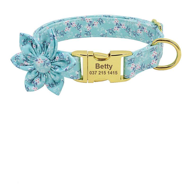 Fashion Printed Dog Collar Personalized Nylon Dog Collar Custom Pet Puppy Cat Collars Engraved ID Tag Collars Dog Accessories - P12 Hub Europe