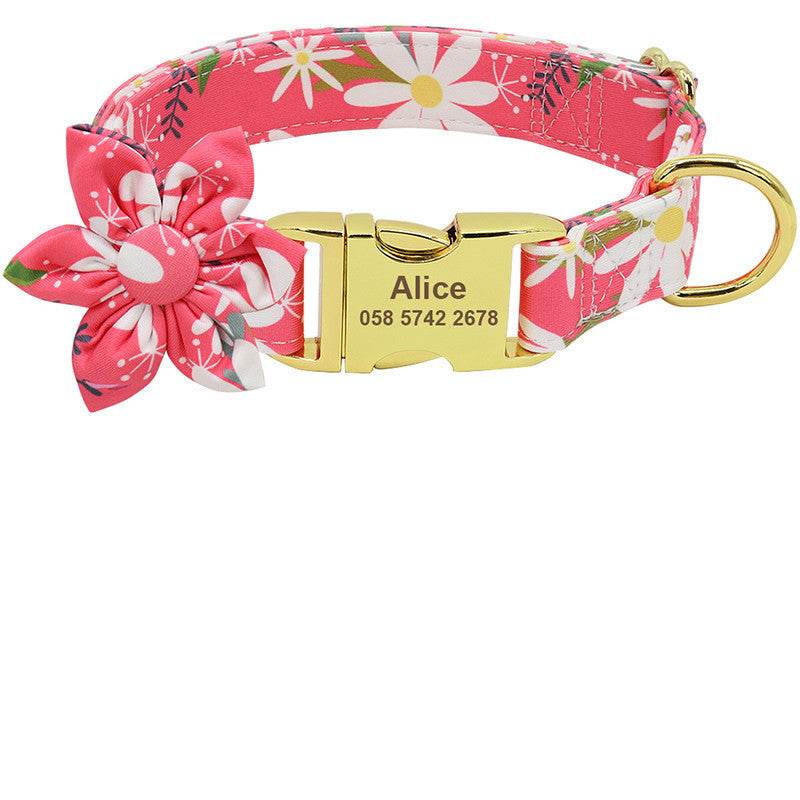 Fashion Printed Dog Collar Personalized Nylon Dog Collar Custom Pet Puppy Cat Collars Engraved ID Tag Collars Dog Accessories - P12 Hub Europe