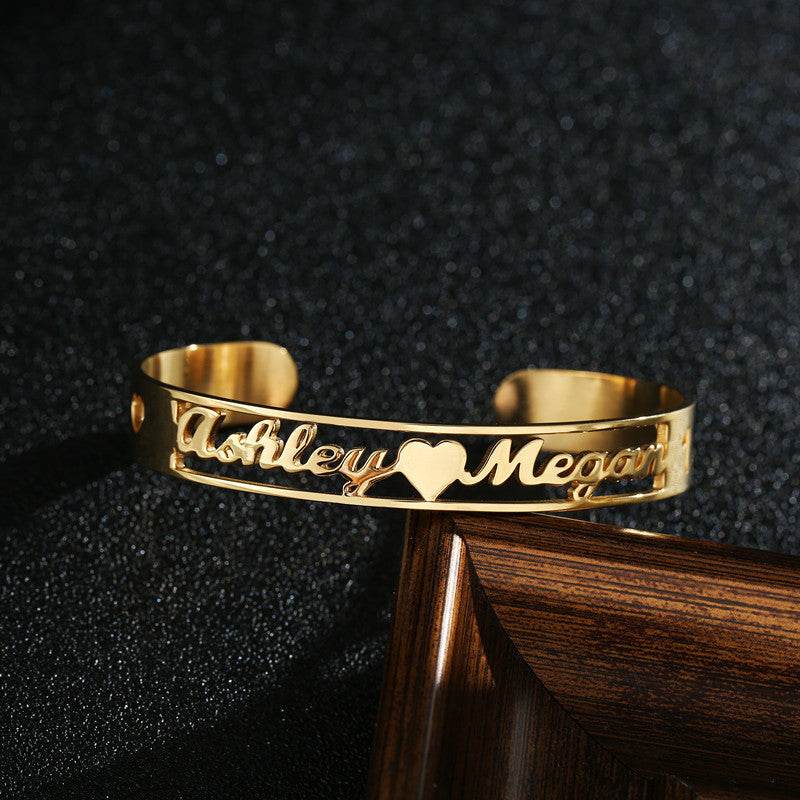 Customized Name Bracelet Personalized Custom Bangles Stainless Steel Jewelry - P12 Hub Europe