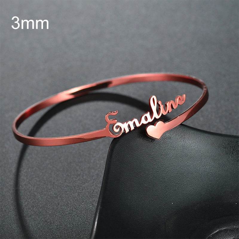 Customized Name Bracelet Personalized Custom Bangles Stainless Steel Jewelry - P12 Hub Europe