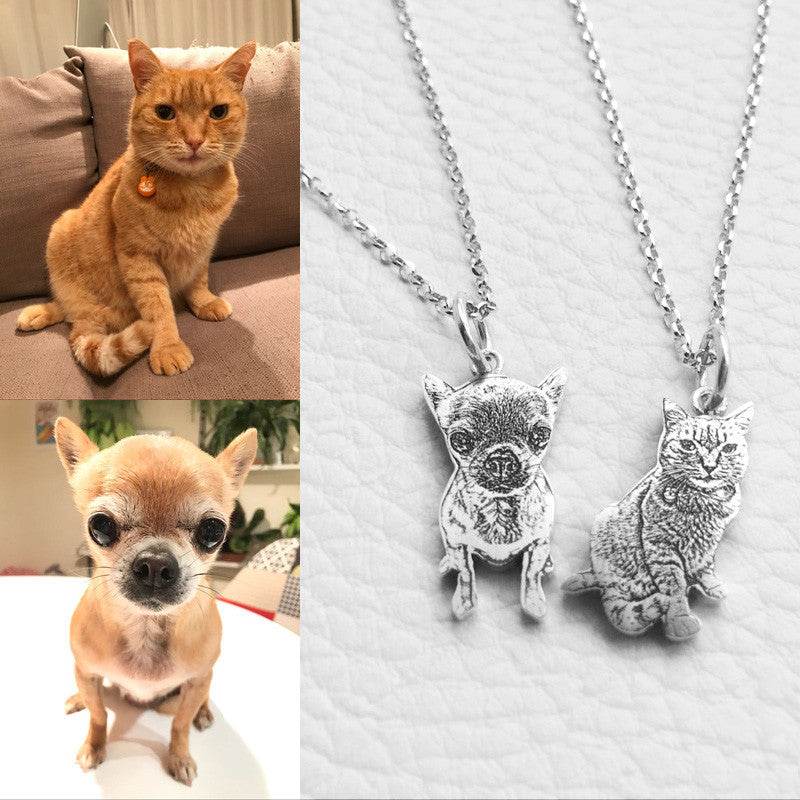 Cat And Puppy Photo Custom Necklace - P12 Hub Europe