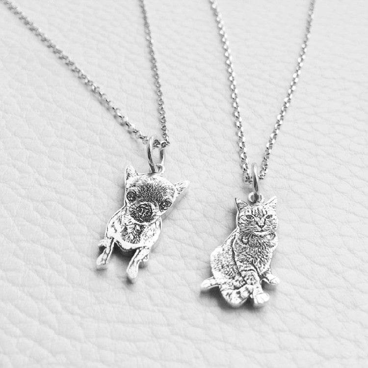 Cat And Puppy Photo Custom Necklace - P12 Hub Europe