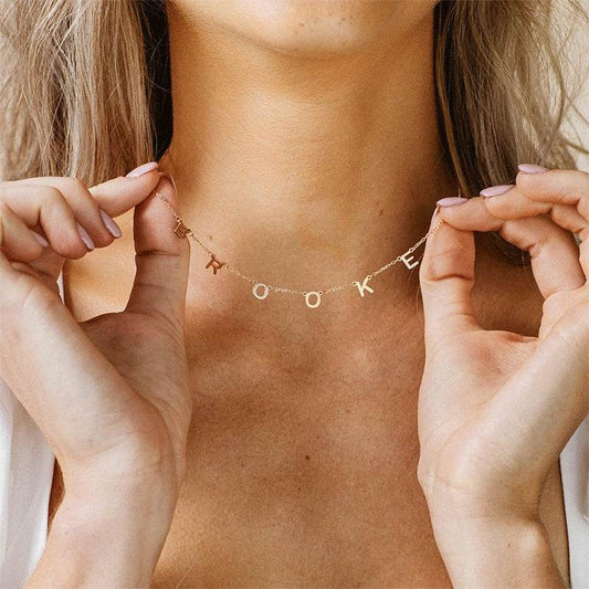 Personalized Name Necklace for Women Initials Necklace Custom Letter Necklace Birthday Gift - P12 Hub Europe